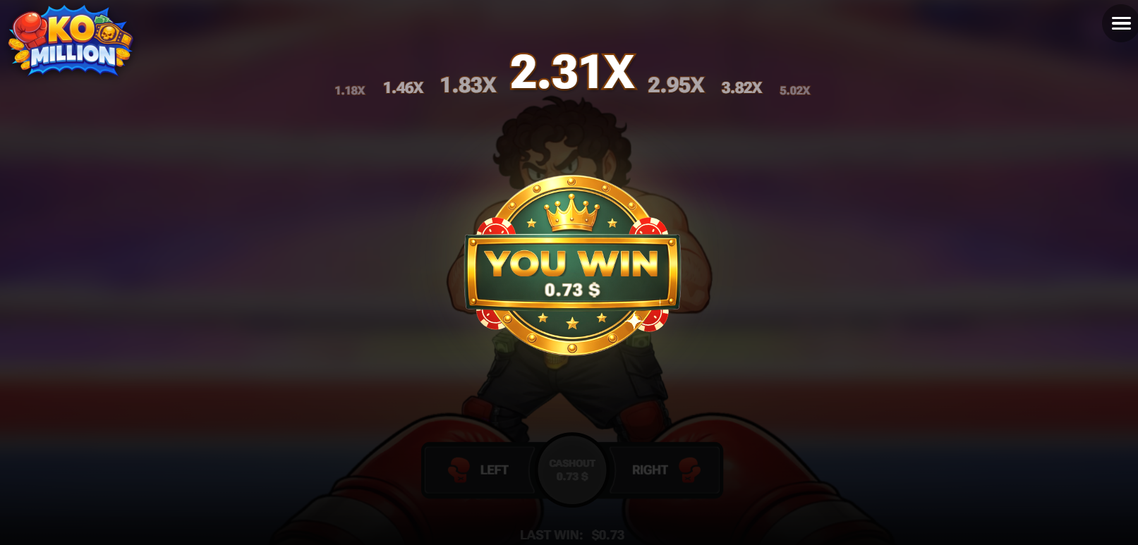 Ekran You Win w KO Million po udanym cashoucie